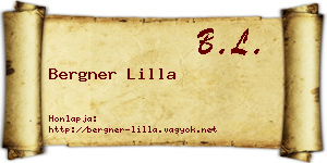 Bergner Lilla névjegykártya